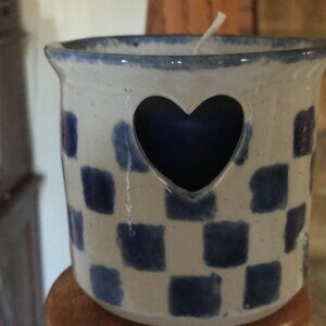 Bujno Pottery Stoneware Crock Candle Holder